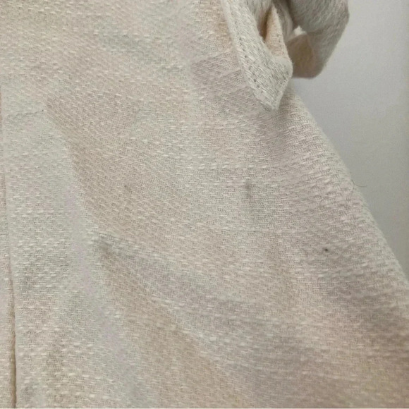 Astr Aracelli Off The Shoulder Linen Mini Dress Size L Cream Color Front Buttons - Picture 9 of 13